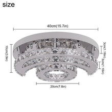 Load image into Gallery viewer, Crystal Chandelier LED Silver Ceiling Light Cool White 40cm
