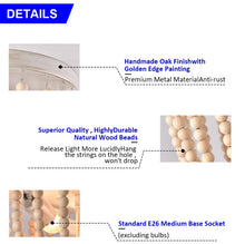 Load image into Gallery viewer, Boho Beaded White Chandelier Ceiling Light Stairway Lamp E26
