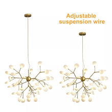 Load image into Gallery viewer, Modern Firefly Pendant Light Gold LED Chandelier Ceiling Light 36-lights
