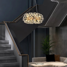 Load image into Gallery viewer, Modern Chandelier LED Pendant Light Crystal Ceiling Light Gold
