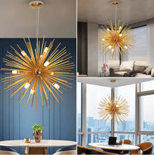 Load image into Gallery viewer, Chandelier Ceiling light Chandelier 9-Lights Sputnik Pendant Lights Gold
