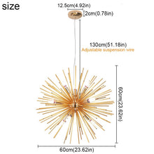 Load image into Gallery viewer, Chandelier Ceiling light Chandelier 9-Lights Sputnik Pendant Lights Gold
