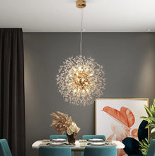 Load image into Gallery viewer, Chandelier Gold Crystal Firework Pendant Ceiling Light 16Lights G9
