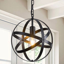 Load image into Gallery viewer, Black Industrial Ceiling Pendant Light 1Way 30cm Metal E27
