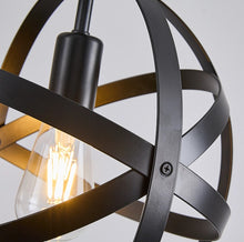 Load image into Gallery viewer, Black Industrial Ceiling Pendant Light 1Way 30cm Metal E27
