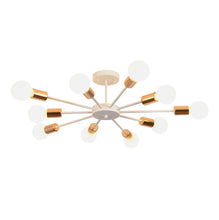 Load image into Gallery viewer, Modern Chandelier 10Lights Semi Flush Mount Ceiling Light White/Black 70cm
