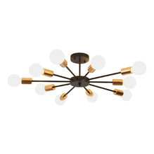 Load image into Gallery viewer, Modern Chandelier 10Lights Semi Flush Mount Ceiling Light White/Black 70cm
