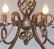 Load image into Gallery viewer, Vintage Chandelier 6/8 Light Pendant Light Bronze E14 Metal
