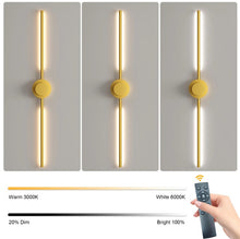 Load image into Gallery viewer, 2Pack Rechargeable Wall Lights Indoor Dimmable LED Battery Wall Lights Gold 100cm
