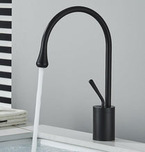 Load image into Gallery viewer, Basin Hot and Cold Water Faucet Kitchen Faucet Brushed Black/Gold Deck Mounted 360 Rotating Basin Sink Tap Mixer
