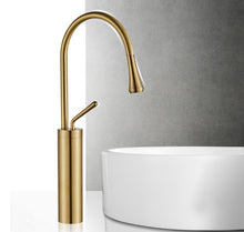 Load image into Gallery viewer, Basin Hot and Cold Water Faucet Kitchen Faucet Brushed Black/Gold Deck Mounted 360 Rotating Basin Sink Tap Mixer
