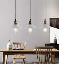 Load image into Gallery viewer, Retro Chandelier Pendant Lamp Industrial Hanging Lamp Metal Ceiling Lamp E27 Base White
