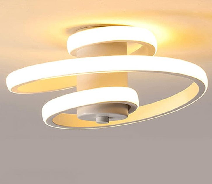 Semi Flush LED Ceiling Light Ceiling Lamp Light Fixtures 18W Nordic Minimalist Black/White