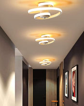 Load image into Gallery viewer, Semi Flush LED Ceiling Light Ceiling Lamp Light Fixtures 18W Nordic Minimalist Black/White
