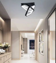 Load image into Gallery viewer, Square Hallway Light Modern LED Ceiling Light Fixtures Warm/Cool Light Acrylic Metal Small Led Ceiling Lamp White/Black
