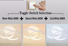 Load image into Gallery viewer, 2-Light LED Ceiling Lights Modern Flush Mount Ceiling Lamp Metal Ceiling Lighting Fixture for Living Black/White 18W
