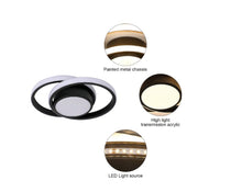 Load image into Gallery viewer, LED Ceiling Light, Round Ceiling Light Indoor Black/White 31W 3 Color Lights
