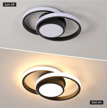 Load image into Gallery viewer, LED Ceiling Light, Round Ceiling Light Indoor Black/White 31W 3 Color Lights
