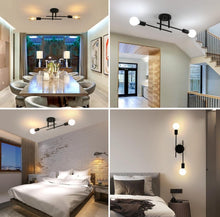 Load image into Gallery viewer, Flushmount Ceiling Light Bedroom Corridor Dome Light Modern Industrial Black/ Gold E27
