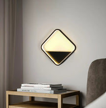 Load image into Gallery viewer, Square LED Wall Light 20W Warm White 25cm Black Aluminum
