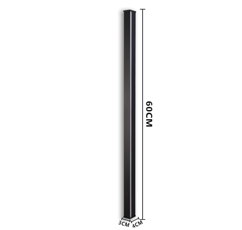Wall Lights Indoor/Outdoor LED Wall Sconce Long Strips Lights Black Up Down 60/80/100cm White/Warm Light Watertight