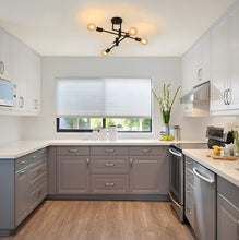 Load image into Gallery viewer, Ceiling Light Semi Flush Mount E27 4-Light Black and Gold/Black Modern Chandelier
