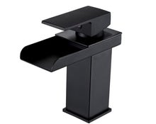 Load image into Gallery viewer, Waterfall Faucet Chrome/Black Basin Tap Single Handle Brass Tap Cold Hot Water Function
