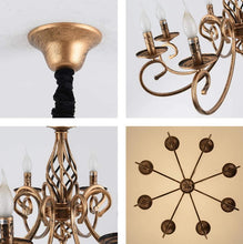 Load image into Gallery viewer, Vintage Chandelier 6/8 Light Pendant Light Bronze E14 Metal
