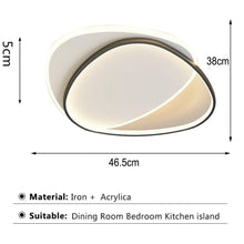 Load image into Gallery viewer, Modern LED Ceiling Light Black and White Flush Mount Fixture Cool White 46cm
