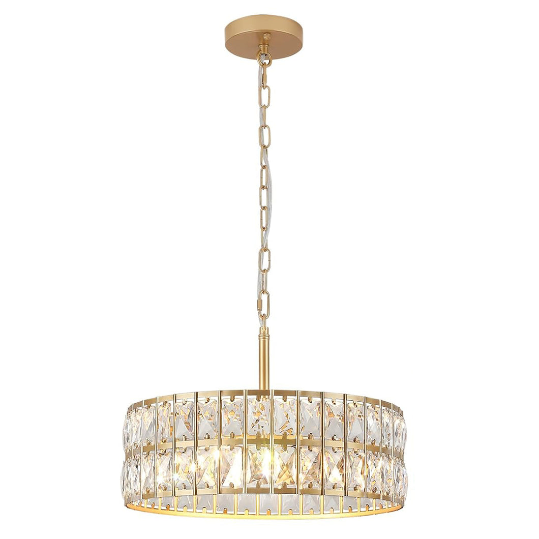 Luxury Pendant Light Adjustable Pendant Lamp Gold with Crystals Semi Flush Mount G9 30 cm