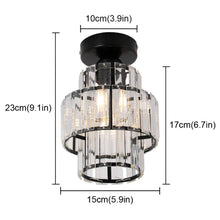 Load image into Gallery viewer, Crystal Ceiling Light Modern Luxury Black / Gold Finish E27
