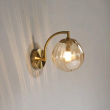 Load image into Gallery viewer, Nordic Wall Light Modern Glass Wall Lamp Indoor E27 Gold
