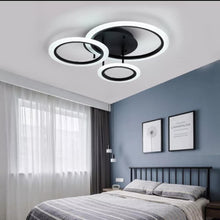 Load image into Gallery viewer, Modern Ceiling Light LED Energy Saving Office Ceiling Lighting 3 Black Rings 48W
