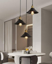 Load image into Gallery viewer, 3-Light Pendant Light Fixtures Hanging Pendant Lighting Ceiling Lamp E27 Base Black
