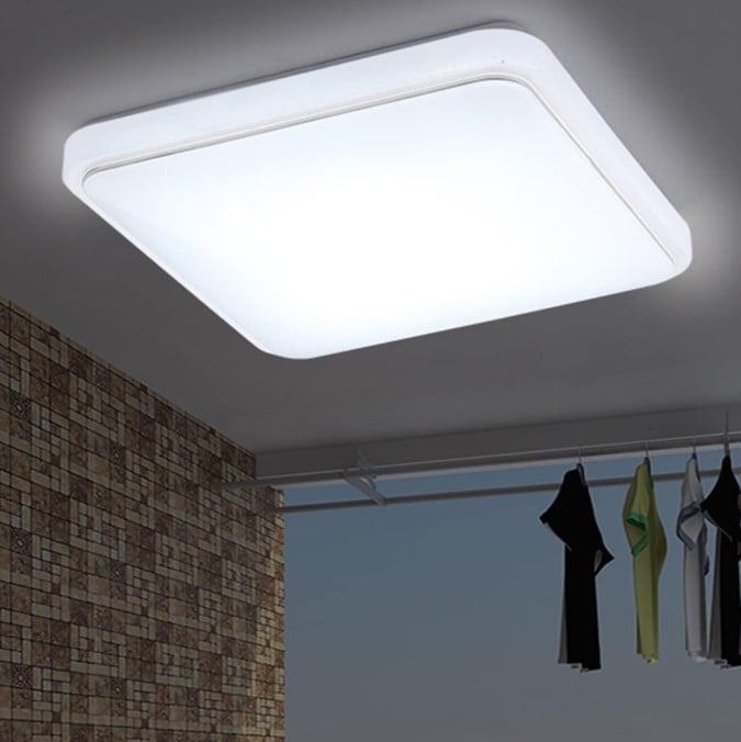 Square LED Ceiling Lamp AC220V White Light Modern Panel Light Fixture