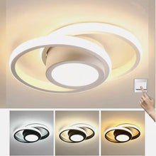 Load image into Gallery viewer, LED Ceiling Light, Round Ceiling Light Indoor Black/White 31W 3 Color Lights
