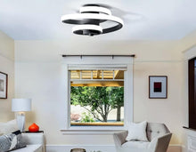 Load image into Gallery viewer, Semi Flush LED Ceiling Light Ceiling Lamp Light Fixtures 18W Nordic Minimalist Black/White
