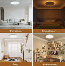 Load image into Gallery viewer, LED Dimmable Ceiling Light Modern Lamp with Remote Control White LED Flush Mount
