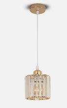 Load image into Gallery viewer, Pendant Light Gold 1 Light E27 Modern with Crystal Shade Adjustable Hanging Height Flush Mount
