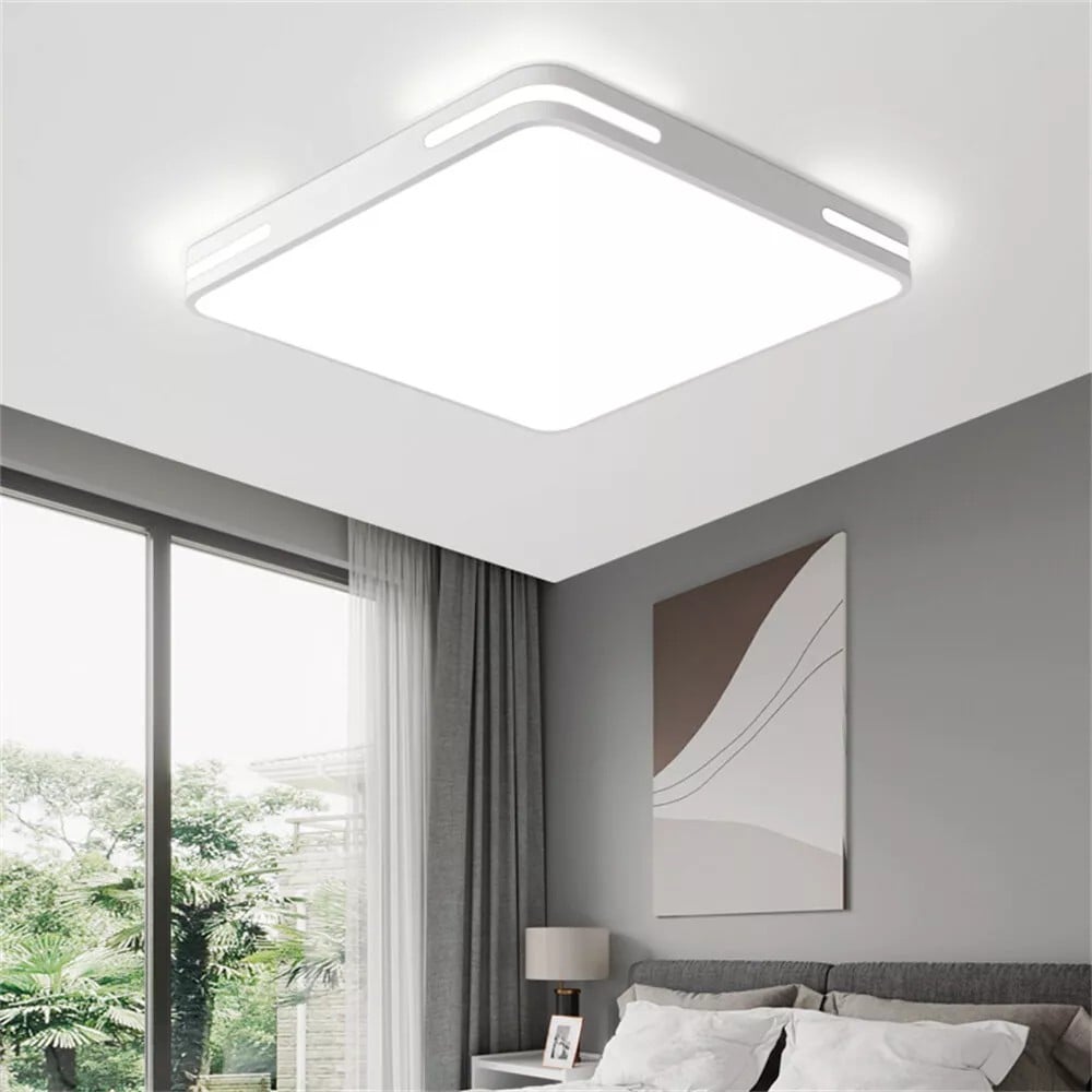 Ultra Thin Square LED Ceiling Light Modern Simple White/Black Bedroom Balcony Decor Pendant Light 40cm