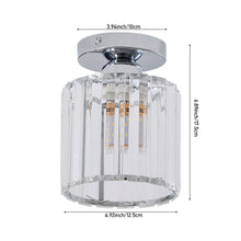 Load image into Gallery viewer, Modern Flush Mount Crystal Ceiling Light with Chrome Base G9
