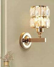 Load image into Gallery viewer, Wall Lamp LED Crystal Pink Gold Wall Sconces Lights Indoor
