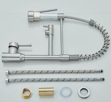 Load image into Gallery viewer, Kitchen Tap Silver Pull-Down Mixer Tap with Dual Spray Brushed Nickel Finish
