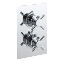 Load image into Gallery viewer, Concealed Rear Wall Chrome Square Shower Set Mixer Square Head 1 Way
