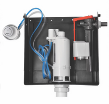 Load image into Gallery viewer, Toilet WC Concealed Cistern Dual Flush Hidden Unit Wall Hung Chrome Button
