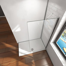 Load image into Gallery viewer, Walk In Screen Panel 900 mm Wet Room Shower Enclosure Glass With Shower Tray

