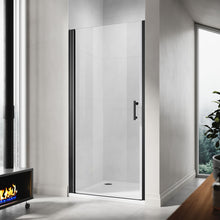 Load image into Gallery viewer, Glass Screen Door Only Shower Enclosure 900 mm x 1850mm Black Finish Frame
