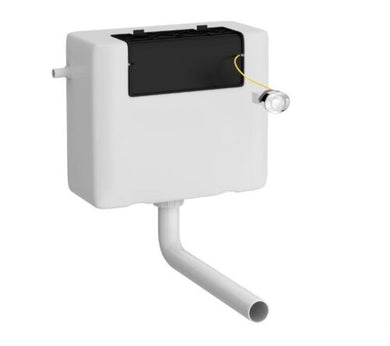 Toilet WC Concealed Cistern Dual Flush Hidden Unit Wall Hung Chrome Button