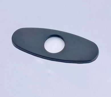 Cover Hole Plate Plumbing Bathroom Kitchen Sink Hole Cover Plate Deck Mount Black Finish 6 Inch