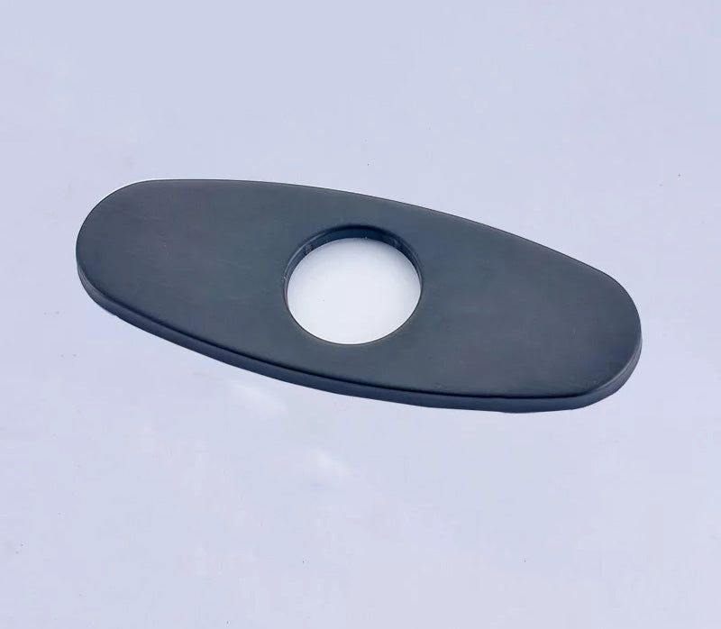 Cover Hole Plate Plumbing Bathroom Kitchen Sink Hole Cover Plate Deck Mount Black Finish 6 Inch